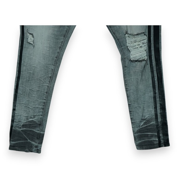 AMIRI Denim Men's‎ Jeans Gray Side Striped Skinny Size 40 ~ 40"x32" ~ Made USA - Picture 7 of 10